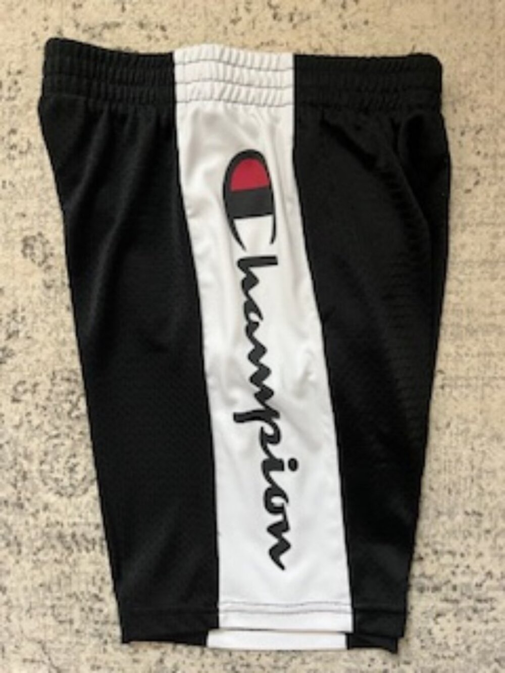 🧡3/15 Champion Big Boy Side Panel Logo Mesh Active Shorts Boys M